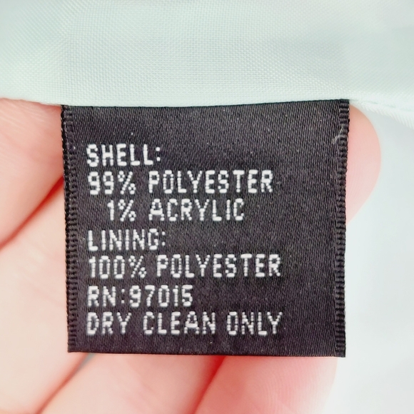 Larry Levine Pin Striped One button Zipped Pockets Suit Petite Blazer P6764 - Picture 6 of 7